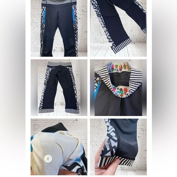 Lululemon Beetle Seawheeze Cropped Leggings Rare Size 4 - Picture 4 of 7